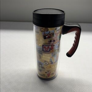 Disney Parks 40th Anniversary Plastic Travel Mug Tumbler with Handle